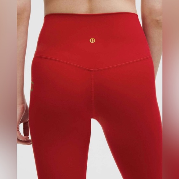 Lululemon NWT Lunar New Year Align High Rise Pants 25” Legging Dark Red Size 4 - Picture 3 of 12